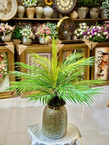 گلدان کریستالی بوته سرخس سایز بزرگ جنس ژله ای لمسی قابل شستشو وارداتی وخارجی